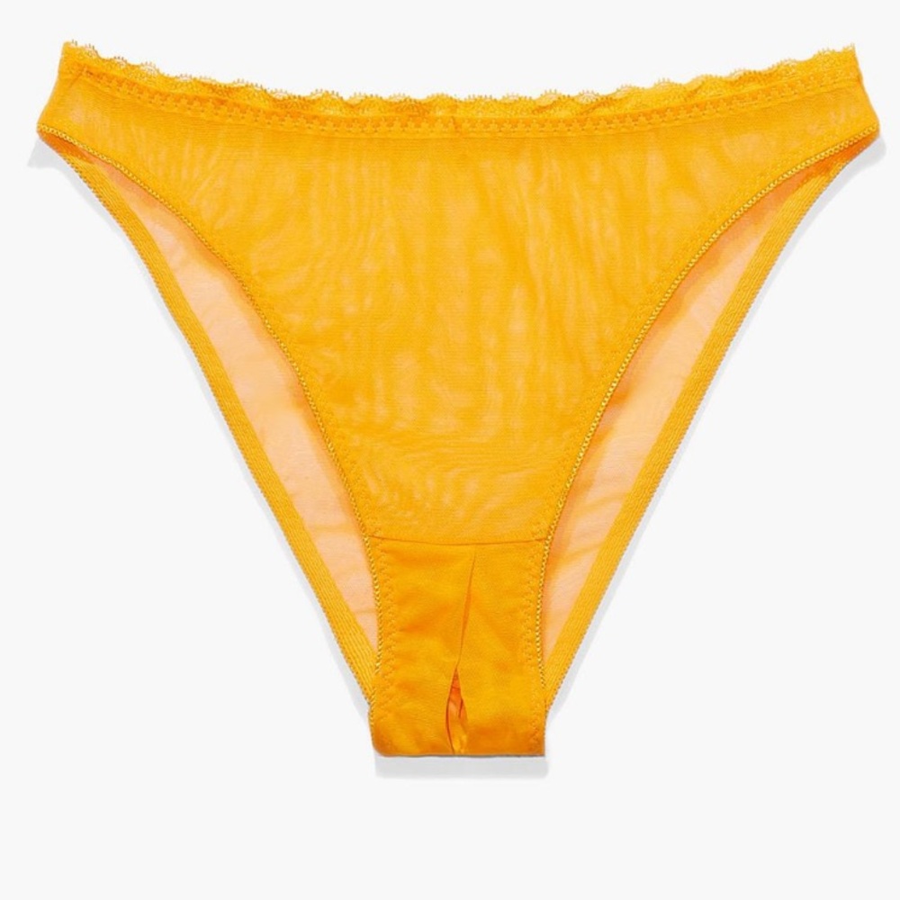 Savage X Fenty Crotchless high leg bikini orange 2X NWT